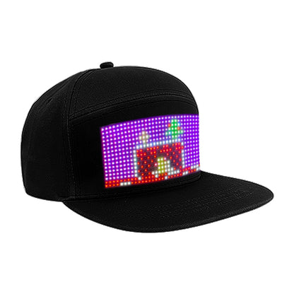 LED Hats,LED Caps Display Message Bluetooth Editable Cool Hat for Party