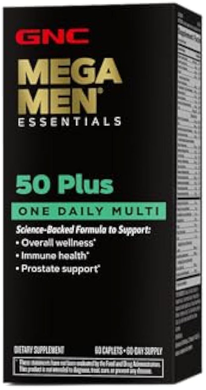 GNC Mega Men 50 Plus Multivitamin | Heart Health | Prostate and Circulatory Support | 1 Daily