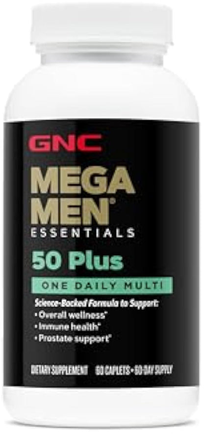 GNC Mega Men 50 Plus Multivitamin | Heart Health | Prostate and Circulatory Support | 1 Daily