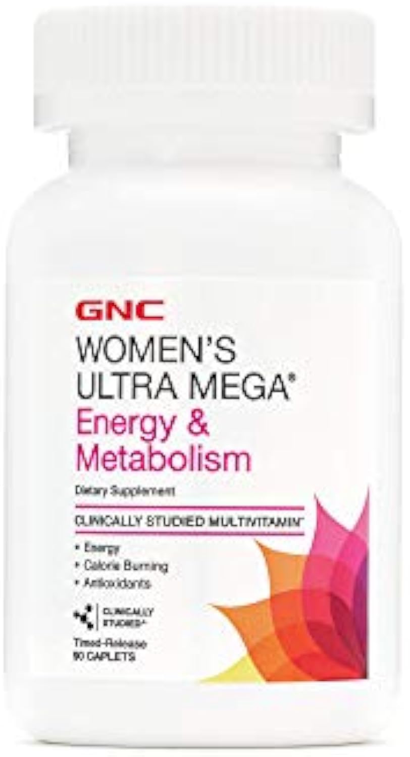 GNC Womens Ultra Mega Energy and Metabolism Multivitamin for Women, 90 Count, for Increased Energy, Metablism, and Calorie Burning